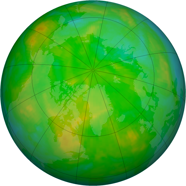 Arctic ozone map for 03 July 1994